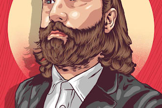 make unique and cool vector art portrait of you