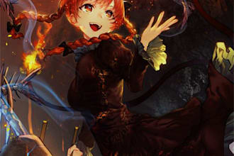 design cute anime art for you