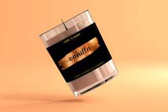 do candle label and product label design