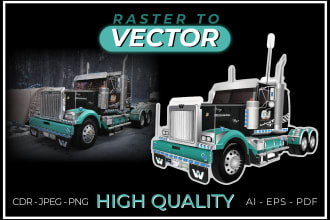 do complex vector tracing, raster to vector design