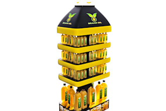 do photorealistic 3d product display, retail and gondola