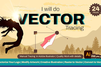 vector tracing, redraw, recreate, convert logo to high quality vector file for u