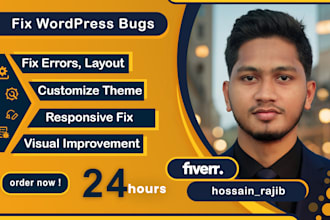 fix wordpress bugs and customize your website professionally