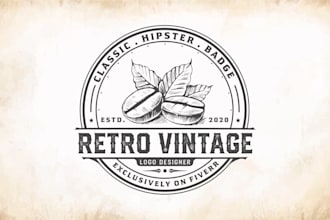do creative vintage retro and badge logo design