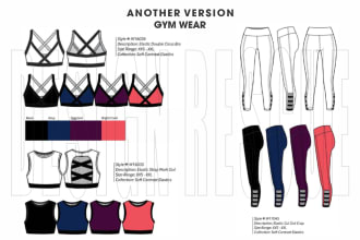 design activewear collection for men, women, and tech pack