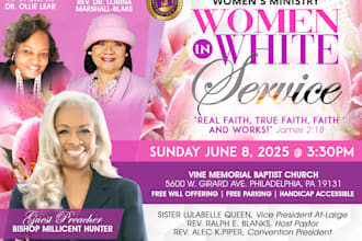 design an eye catching church flyer or event flyer in 3 hours