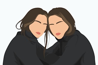 draw vector portrait illustration