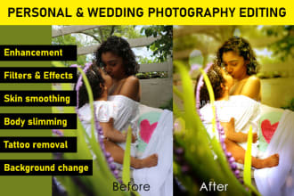 do high end wedding photo editing