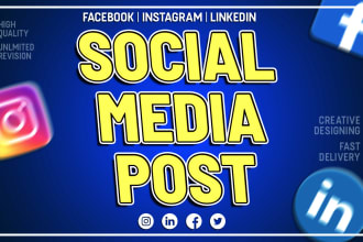 design social media posts for facebook instagram linkedin