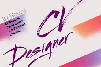 create a perfect resume, job and project proposal