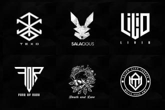 design typography logo for producer, music, band, or dj