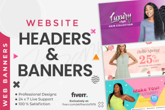 design great website header, slider or banner