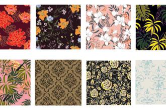 make creative seamless vector patterns for print and embroideries