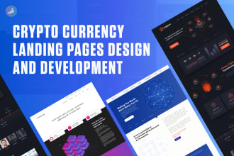 crypto currency landing pages design and development