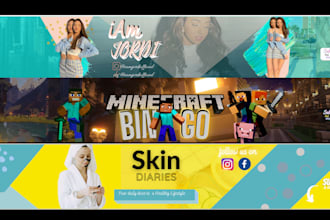 design a professional banner for youtube or twitter