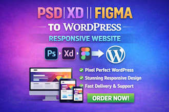 convert xd to wordpress, psd to wordpress, figma to wordpres web design