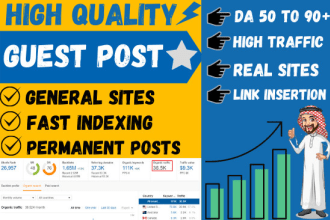 do dofollow guest post on high da DR traffic sites