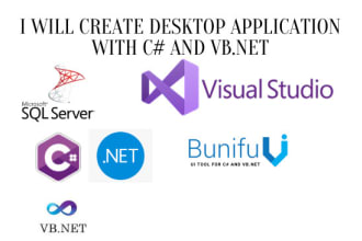create desktop application, database with c sharp, vb dot net