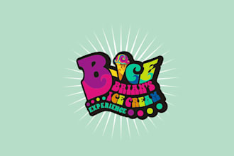 design brians ice cream experience logo