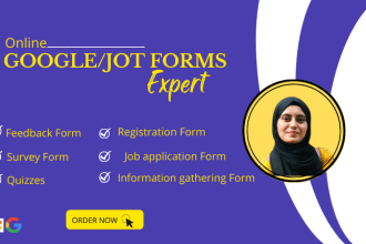 create google form, jotform, questionnaires and online surveys in 24 hours