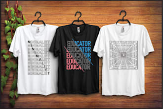 create outstanding minimalist t shirt design