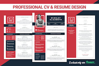 do professional resume design or creative cv design