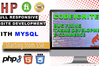 make website in core PHP codeigniter