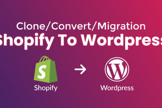 convert shopify website to woocommerce online store