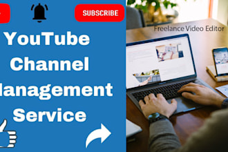 be your youtube manager, video editor, channel promoter