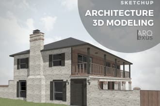 create sketchup 3d model for architectural project