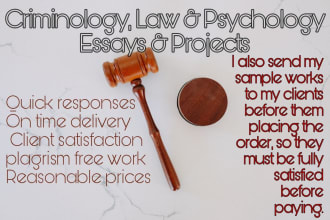 do projects on criminology, psychology and law