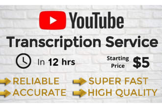 transcribe audio and do youtube video transcription fast