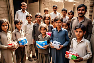 coordinate and document charity efforts in pakistan on your behalf