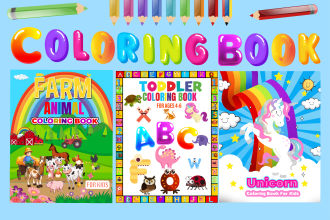 design an eye catching coloring book for amazon kdp