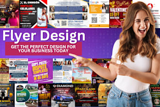 do flyer design for your business in english or spanish