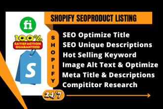write shopify SEO product description and title