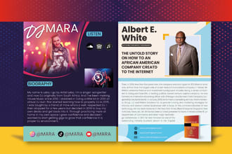 design a speaker one sheet, epk, press kit