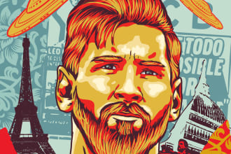 make cool stencil portrait like obey giant style