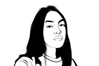 illustrate black white vector silhouette your image