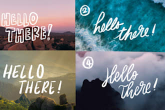 handwrite your logo, video title, slogan