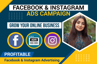 be setup your facebook ads and instagram ads campaign, meta ads campaigns