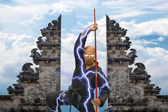 do creative work of photos manipulation