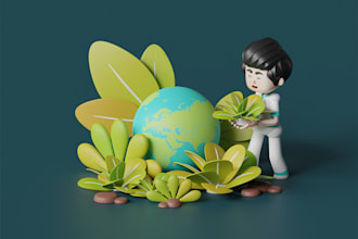 create an exclusive 3d illustration or animation