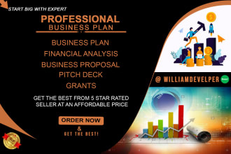 write business plan, pitch deck, and financial projection