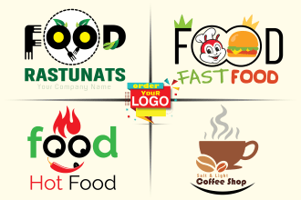 design creative logo for your restaurant, fast food stall,