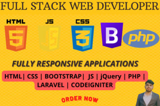 develop any php, laravel web applications