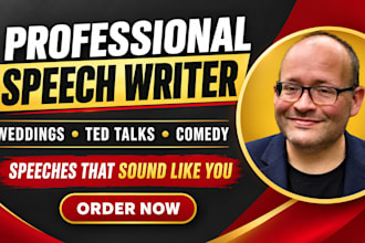 help with speech writing especially a comedy speech