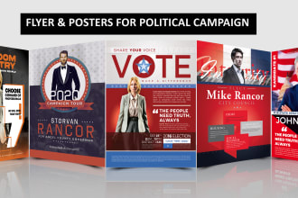 create election campaign political flyer and social media kit