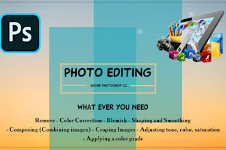 be your personal photoshop expert and graphic designer