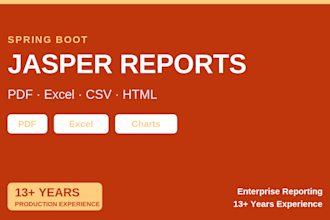 build your back end spring boot API with a jasper report